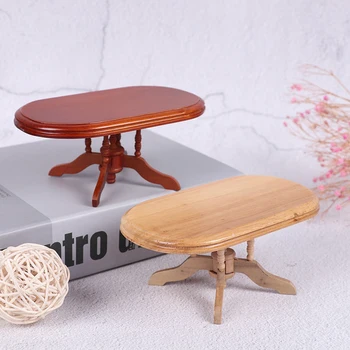 

1:12 Dollhouse Simulation Miniature Furniture Wooden Color Dining Table Chair Set DIY Doll House Decoration Kids Toys~