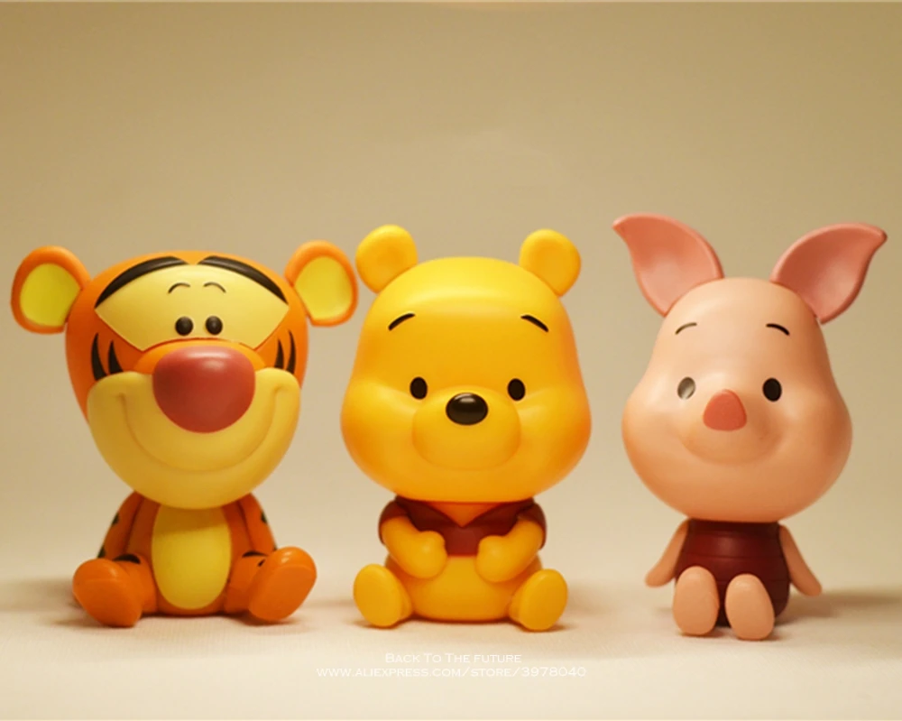 

Disney Winnie the Pooh Tigger piglet 8cm 3pcs/set Action Figure Anime Decoration Collection Figurine Toy model for children gift