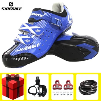 

SIDEBIKE cycling shoes men road sapatilha ciclismo add pedal set racing bike self-locking bicycle sneakers athletic professional