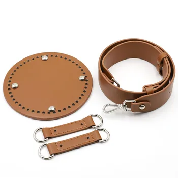 

Black/Brown color 4pcs/set PU 15cm Parts for DIY Shoulder Bucket Bag Handbag Accessories Sewing
