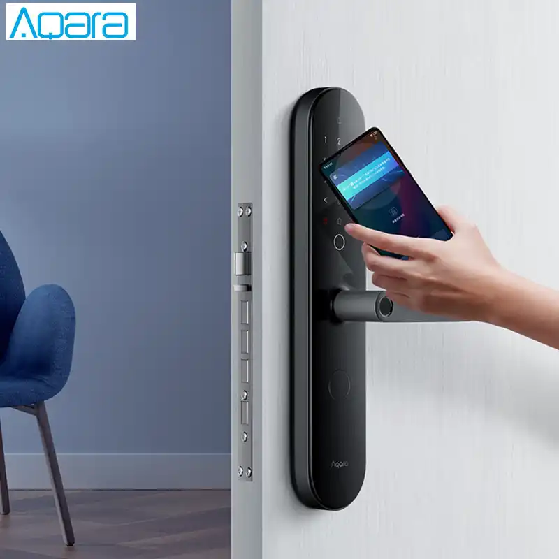 xiaomi aqara s2 fingerprint smart door lock touch screen keyless