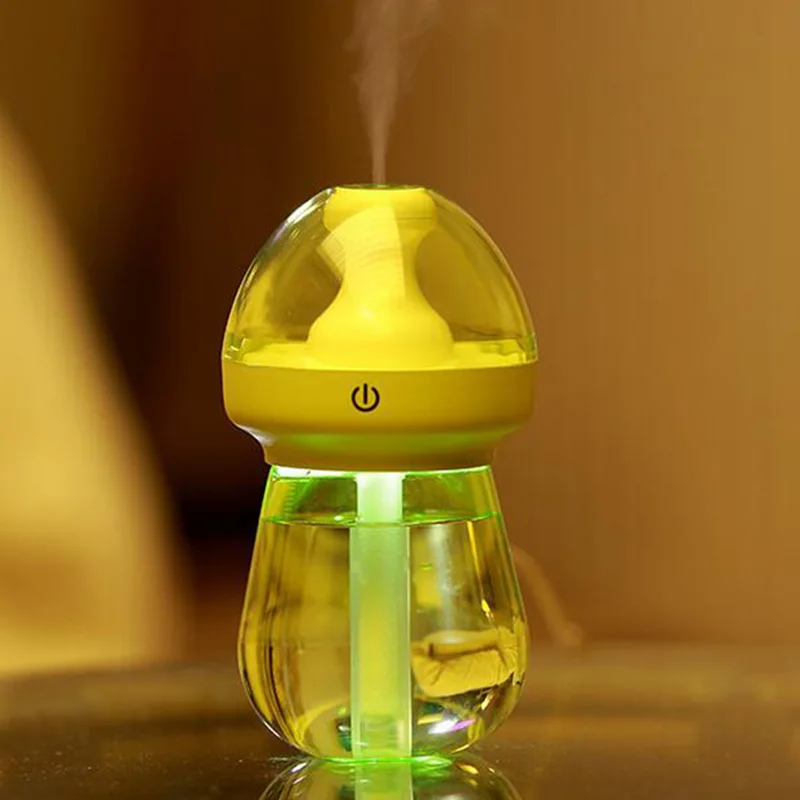 240ml USB LED Light Mini Feeding Bottle Humidifier Aroma Air Diffuser Mist Maker