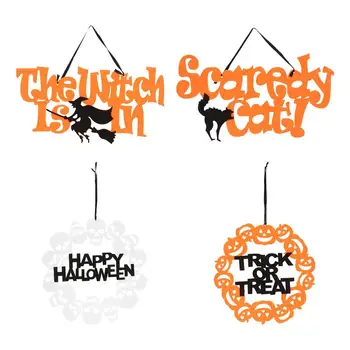 

4Pcs Hanging Pendant Hanging Ornament Door Hanging Decors Hanging Banners For Halloween Party Fence