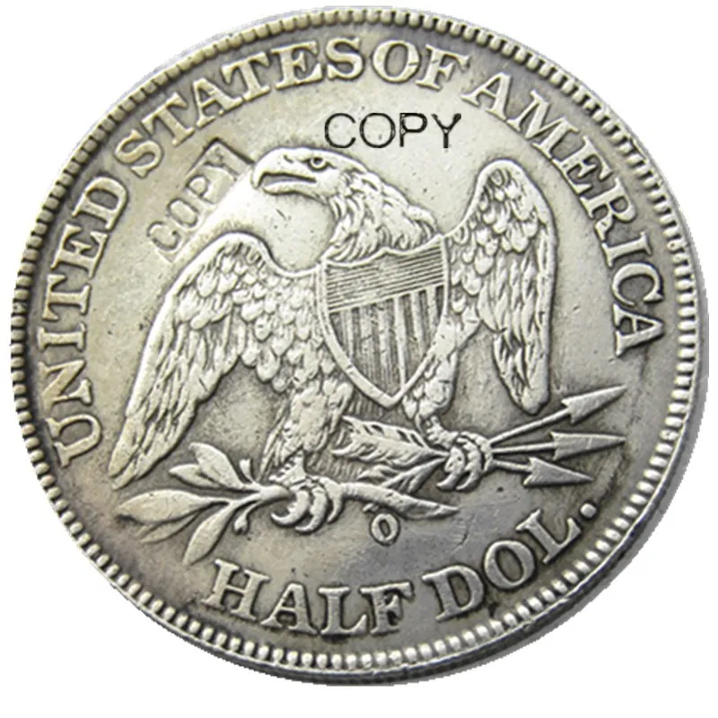 США 1839-1865 мята: P Liberty сидя половина доллара Посеребренная копия монет | Дом и сад