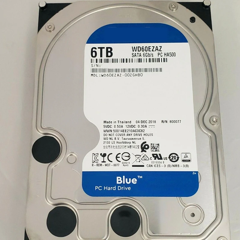 WD Blue 6 ׶Ʈ 3.5 SATA 6 ⰡƮ/ 256MB    HDD WD60EZAZ  ũž ϵ ̺   ϵ ũ  5400RPM