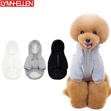 New Autumn and Winter Style Classic Warm Teddy Dog Clothes Puppy Pet Dog Clothes Solid Color Sweater Jacket Hoodies Fashion