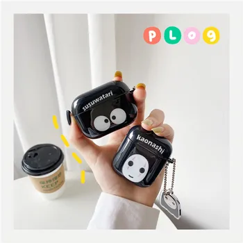 

Cute 3D No Face Man Totoro Cartoon Protection Headphone Earphone Case for Airpods 1 2 Pro Accessories Cover Bag