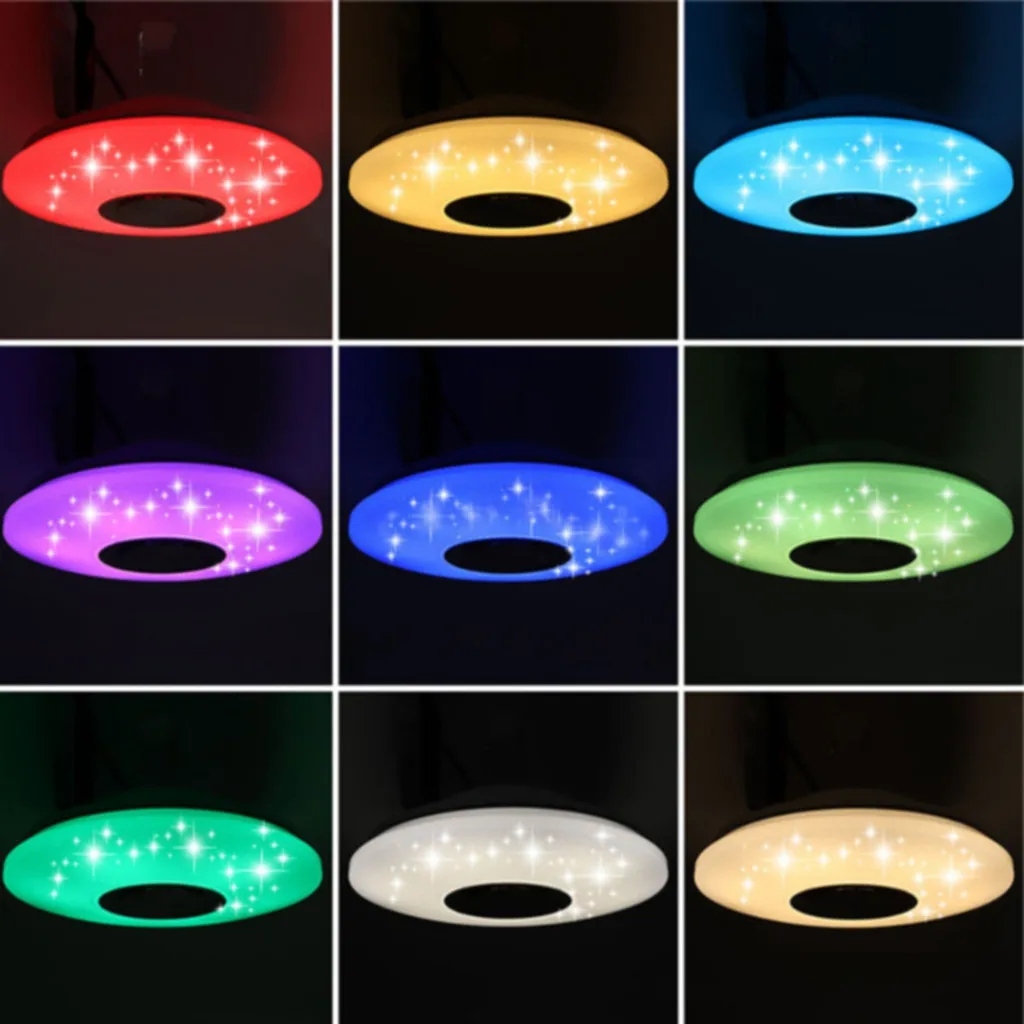 HIPERDEAL современный музыкальный потолочный светильник 60W-LED умный дом Bluetooth динамик заподлицо крепление вниз приспособление 10,8 O08