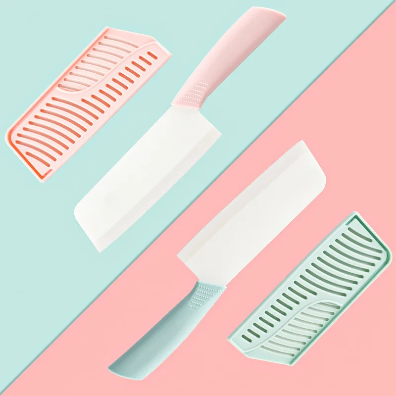 6 inch Ceramic Kitchen Knife Colorful Handle Household Kitchen Knife With Knife Cover Children Complementary Food Knives 5 6 inch Ceramic Kitchen Knife Colorful Handle Household Kitchen Knife With Knife Cover Children Complementary Food Knives 5