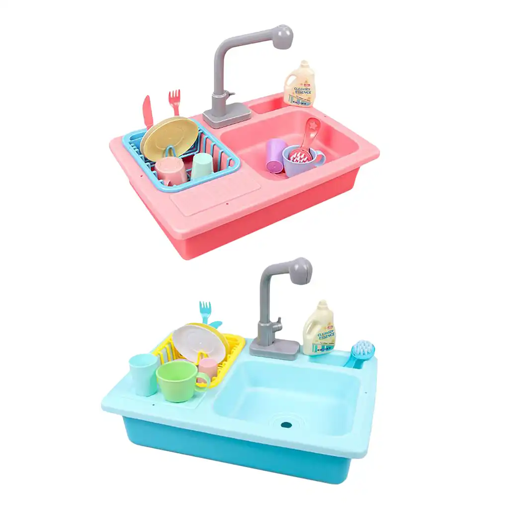 sink toy with running water