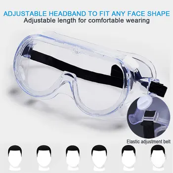

2pcs Fully Enclosed PC Clear Lens Safety Goggles Splash Proof Outdoor Anti-Sneeze Liquid Sport Goggle Motobike Cycling Goggle