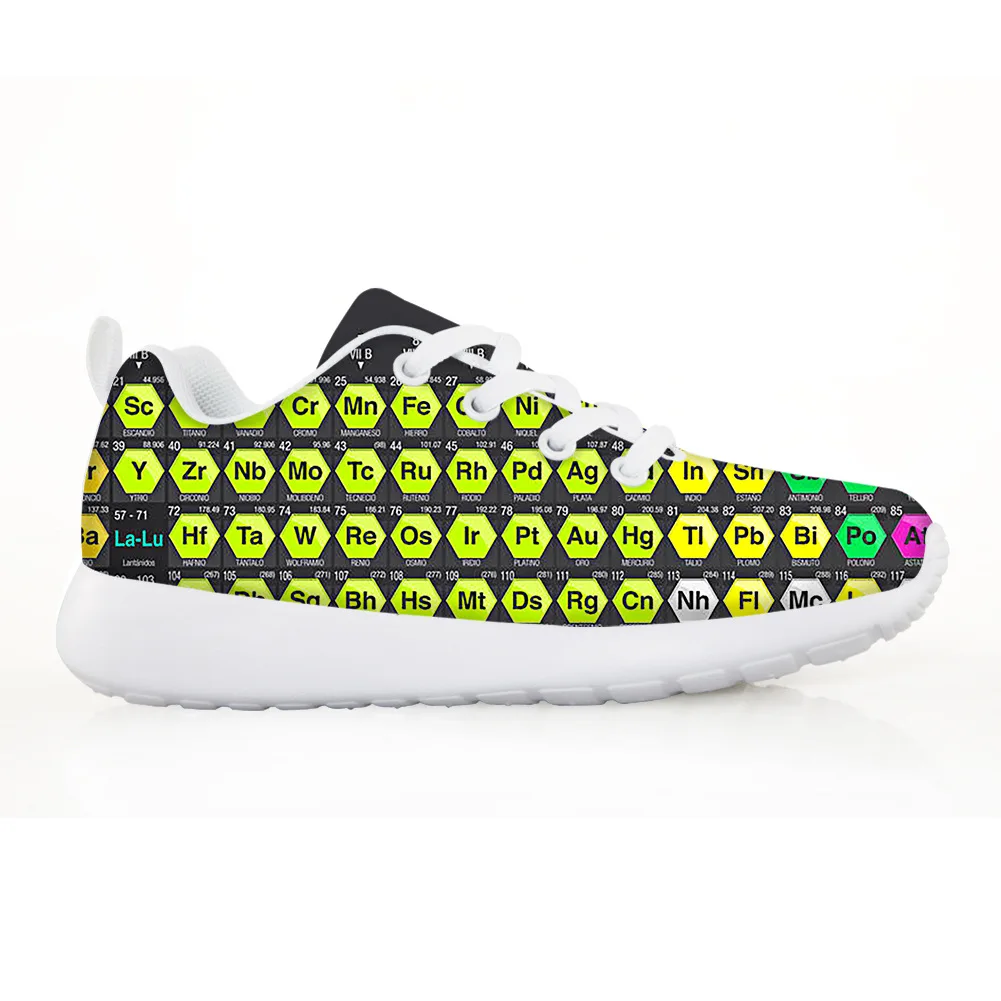 New Periodic Table of Elements Spring New Children's Shoes Mesh Breathable Casual Running Shoes Children Chemical