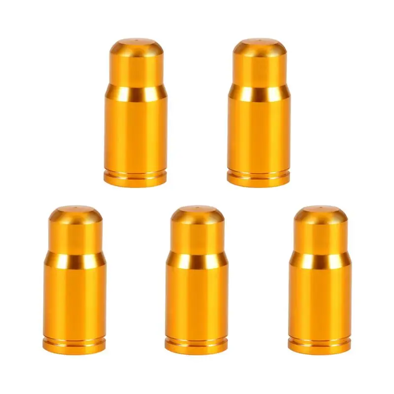 5 шт. прочные велосипедные колпачки вентиля шины Протектор алюминиевый сплав велосипедные шины клапан пылезащитные крышки Аксессуары для велосипеда - Цвет: Цвет: желтый