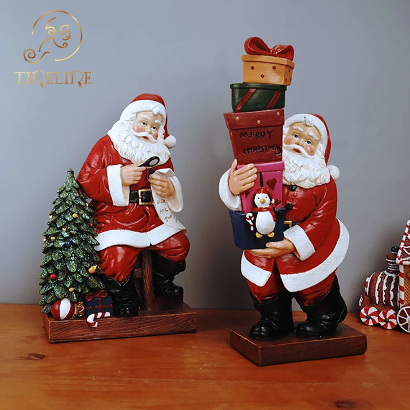 Cadeau de cheminée du père noël, décorations de noël, 2021, nouvel an
