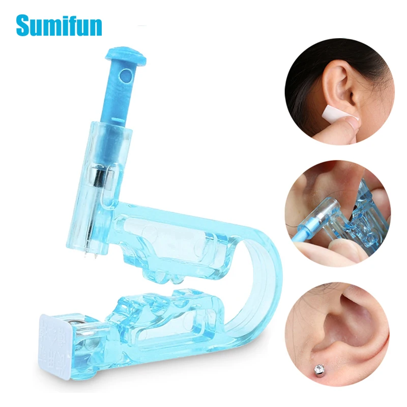 

1Pcs Safety Disposable Sterile Ear Studs Piercer Painless Ear Nose Piercing Tools Piercing Gun Kit With Alcohol Pad