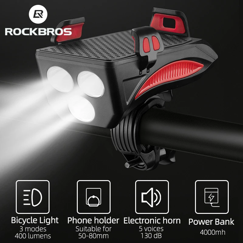 Фара с держателем для телефона 400 Lumens 4000mAh