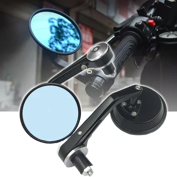 

Motorcycle Mirror 7/8" Handle Bar End Rearview Mirrors Retro Cafe Racer Side Mirror FOR honda vfr 800 msx 125 kawasaki er5 mt 07