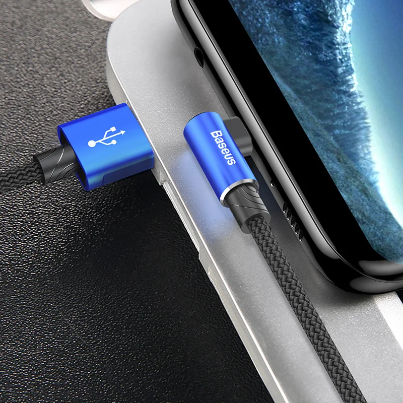 Кабель зарядный Baseus USB Type C для Samsung galaxy S9 S8 Xiaomi Mi 5 90 градусов|Кабели мобильных
