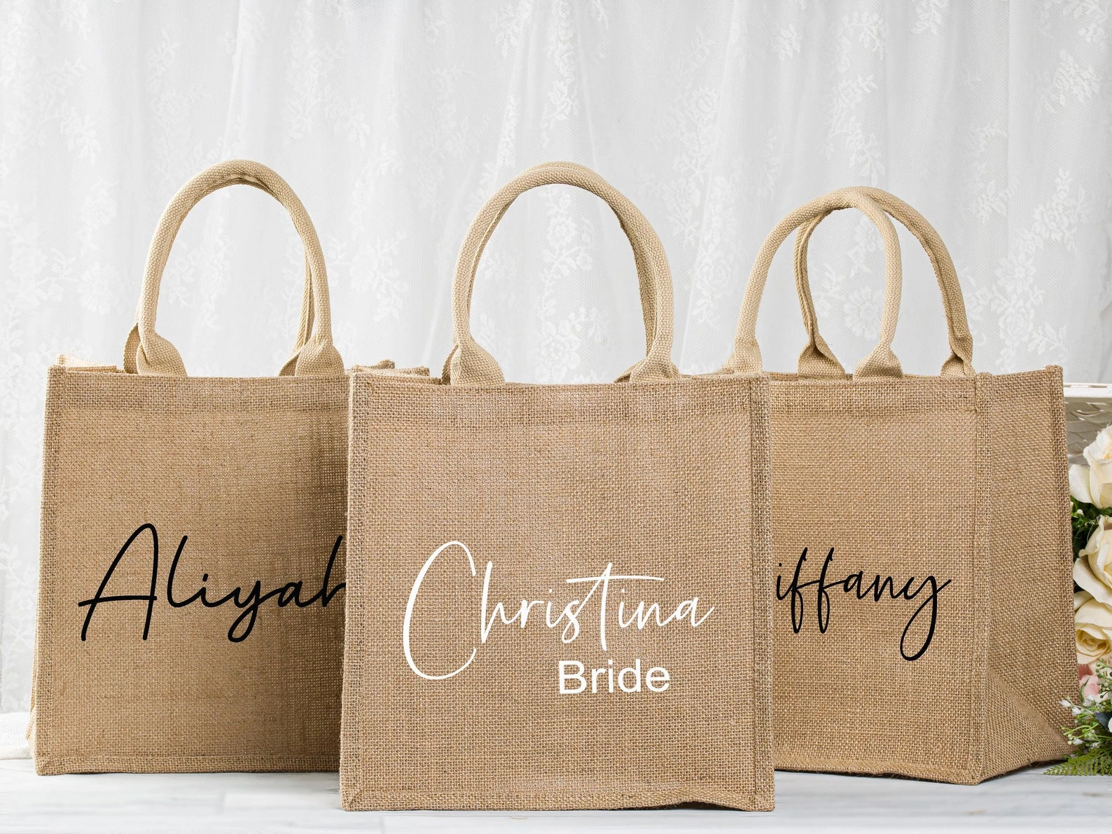 Customizable Juco Bag - Wedding - WBG1012 - WBG1012 at Rs 139.00 | Gifts  for all occasions by Wedtree