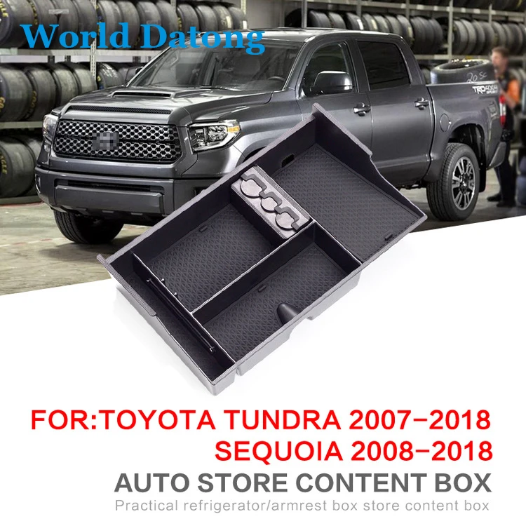 Auto Center Armrest Storage Box For Toyota Tundra 20072018 Sequoia