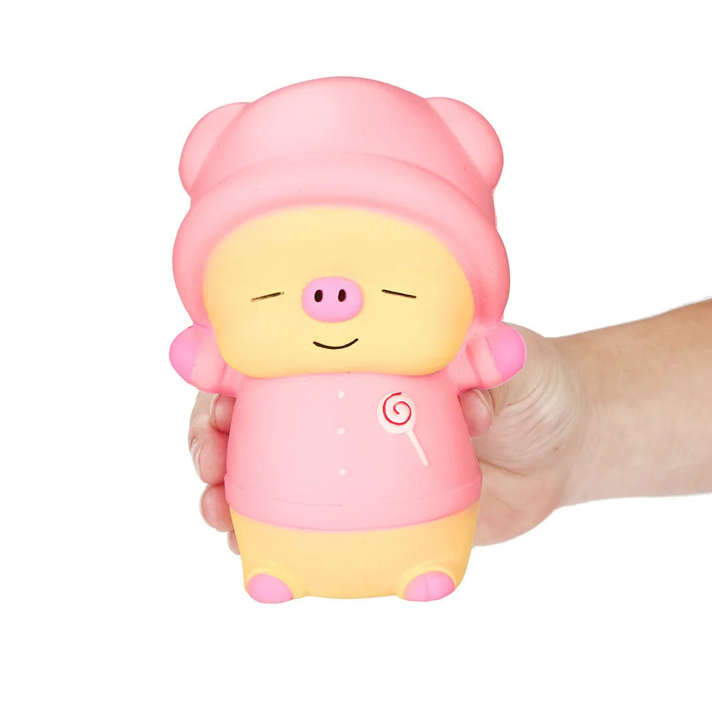 Kawaii Cartoon Pink Piglet Slow Rising Fun Toy Anti-anxiety Decompression toy Cartoon Decoration doll Stretchy Healing toys #B
