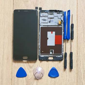 

100% AMOLED/ TFT LCD For Oneplus 3 Display Oneplus 3T LCD Display Touch Screen with Frame A3010 Three 1+3 3 T Replacement A3000