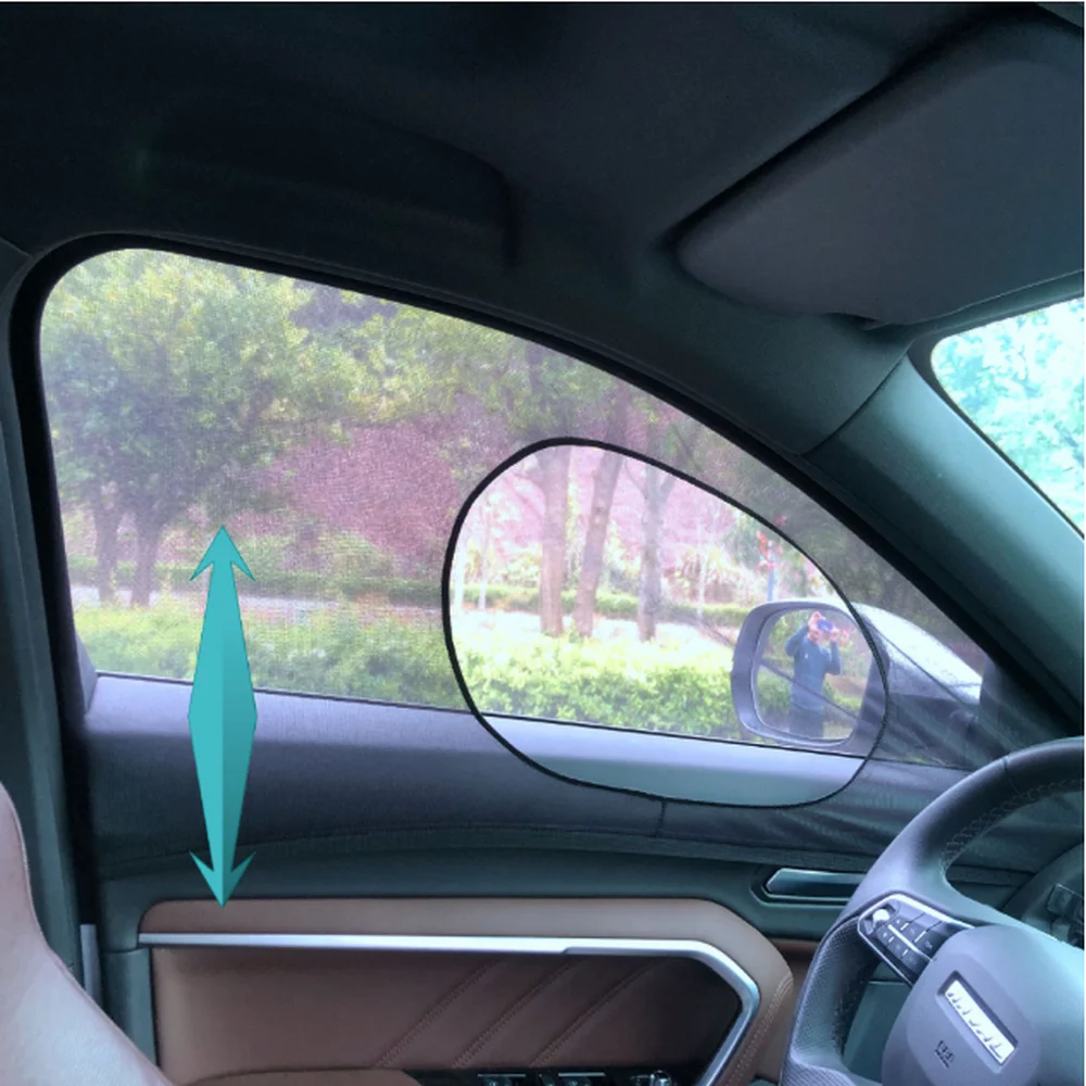 

2pcs Car Window Sunshade Front Rear Window Foldable Visor Mesh Sunshade UV Protection Car Curtain For Cars Universal Shade