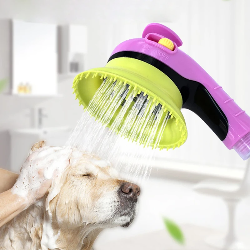 

Pet Sprayer Puppy Dogs Cats Wash Grooming Bathing Massage Brush Handheld Shower 5 Color Drop Shipping