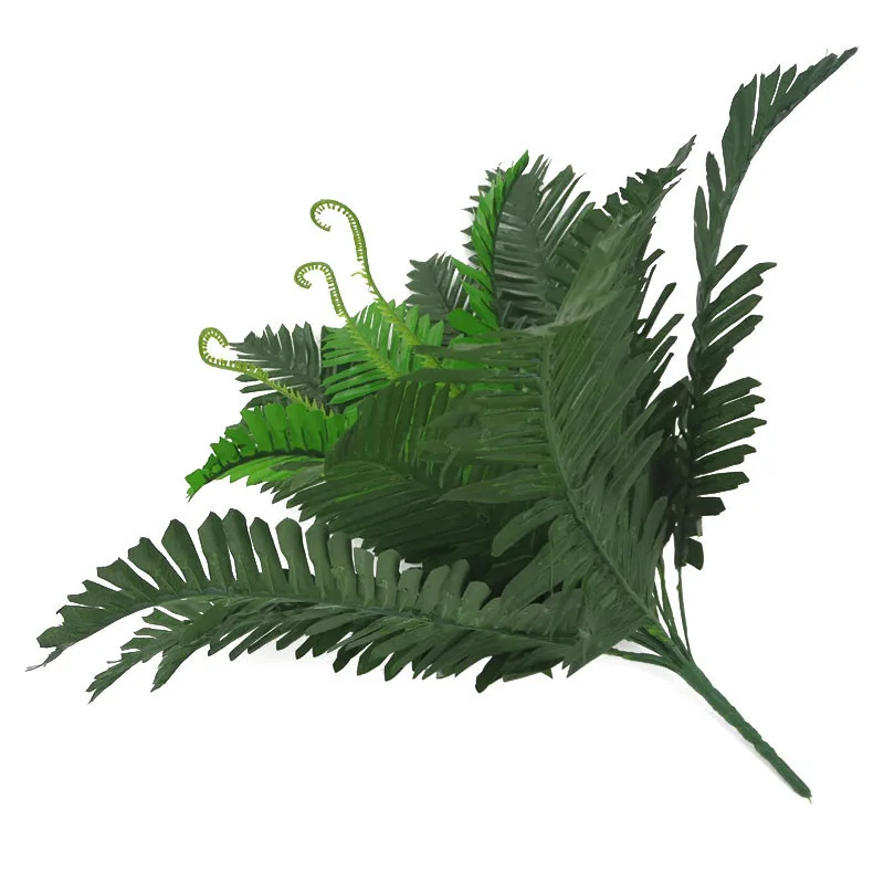 1 Pcs Simulation Plant 18 Heads Plastics Fake Green Leaves Home Room Decoration Home Decor