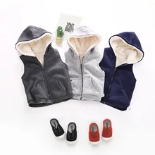 Для мужчин и женщин детская хлопковая жилетка плюс бархатный зимний теплый жилет детская одежда осень-зима готовая XRR0009