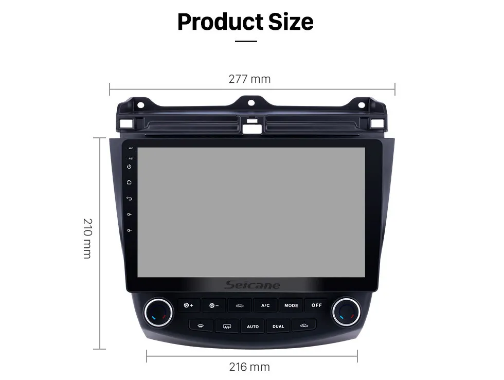 Seicane 10,1 "1024*600 сенсорный экран четырехъядерный 2DIN Android 7,1/8,1 Bluetooth fm-радио gps навигация для 2003-2007 Honda Accord 7