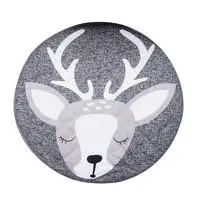 elk Мультяшные детские коврики для игр, коврик для малышей, одеяло для ползания, круглый ковер, коврик для игрушек, коврик для детской комнаты, реквизит для фотосессии - Цвет: elk