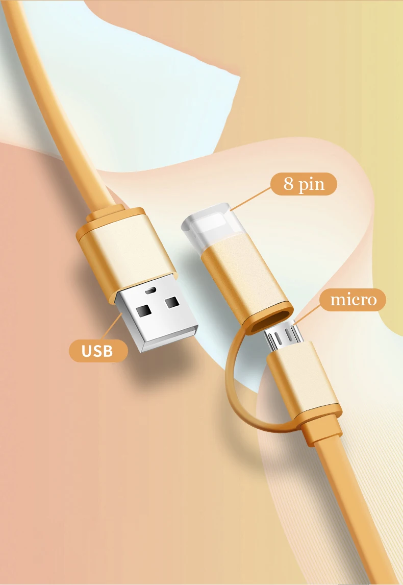 Многофункциональный 2 в 1 usb кабель Универсальный Быстрая зарядка строка данных для samsung Xiaomi Телескопический Usb удлинитель для iphone
