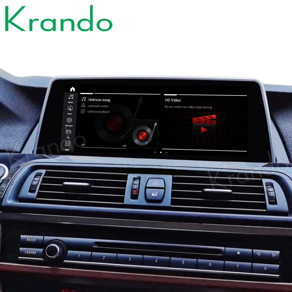 Krando Android 10.0 4G 64G 10.25'' Car Radio For BMW 5 Series F10 F11 2011-2016 NBT CIC Multimedia Radio Stand Screen Carplay