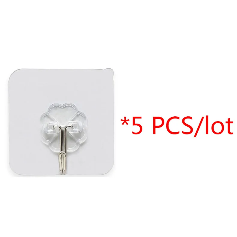 5 PCS-lot 10 шт. подшипник 5-10 кг крюк вверх клейкая крепкая настенная присоска чашка hookпрозрачный крючки для кухни водонепроницаемый крючок на липучке для ванной комнаты - Цвет: 5 PCS-lot