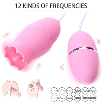 Tongue Licking Sucking Vibrator Sex Toy For Women Clitoris Stimulator Blowjob Nipple Anal Vagina Masturbators Sexy Massager Sexo 4