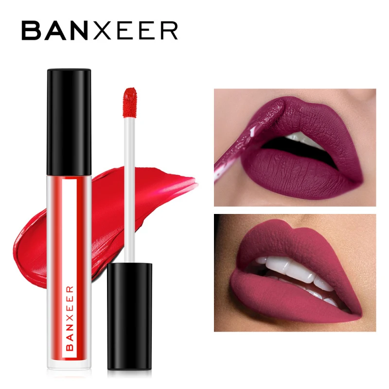 

BANXEER Fog Velvet Matte Lip Gloss Moisturizer Lipgloss 3D Plumper Lip Tint Glaze Long Lasting Liquid Lipstick Waterproof Makeup
