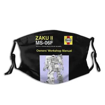 

Mazinger Z Gundam Reusable Mouth Face Mask Anti Haze Dustproof Protection Cover Respirator Muffle Mask with Filters