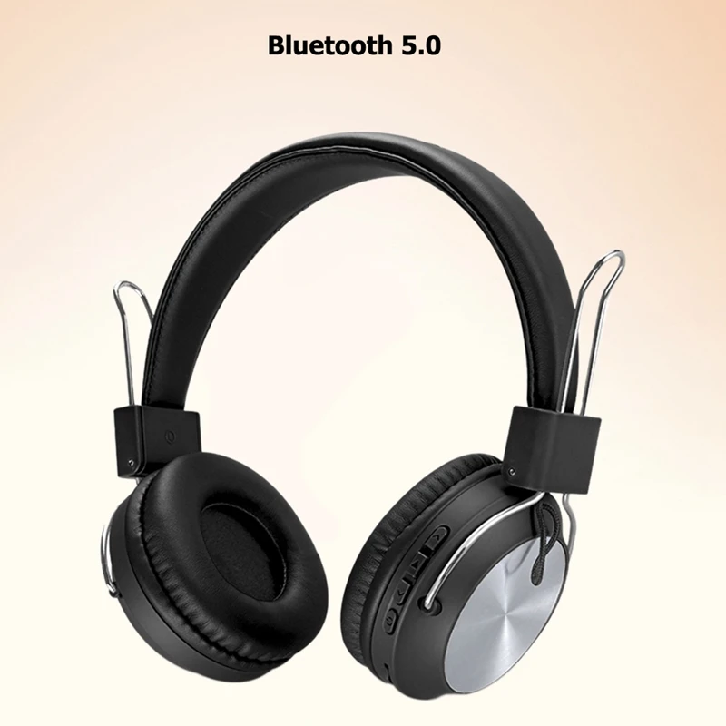 Bluetooth Wireless Headphones Head Earphones over Ear Stereo Headset with Built in Microphone Support TF Card FM Radio
