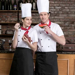 Wholesale Double-breasted Chef Clothes Breathable Women Men Cooking Chef Shirt Cook Overalls Kitchen Restaurant Bakery Uniform