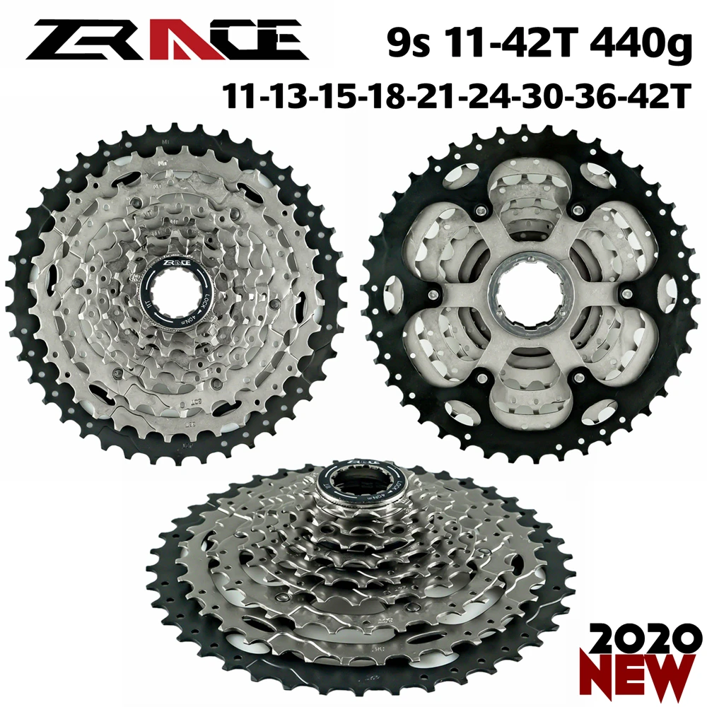 

ZRACE Bicycle Cassette 9 Speed MTB bike freewheel 11-40T / 11-42T, Free a adapter