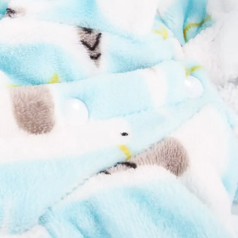 Домашний плюшевый кролик дизайнерское пальто утепленная 4 брюки с широкими штанинами ветрозащитная одежда с принтом в виде собак милые теплые спортивные костюмы собачья Пижама зимний Мягкий комбинезон для собак