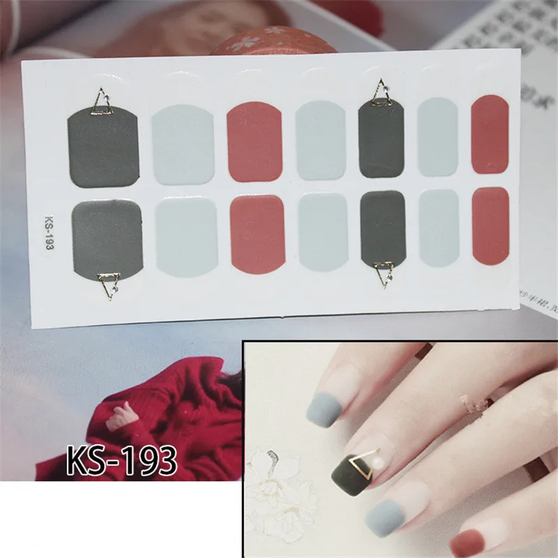 

1 Sheet Adhesive Sticker Full Cover Warps 3D Colorful Foils Nail Stickers Nail Art Manicure for Girlfriend Gift Wholesale