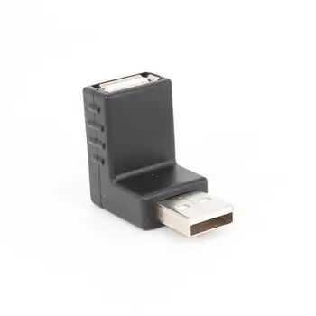 

500pcs/lot New Connector Right Angle USB Male Down Facing Horizontal Female Adapter Extension Connector