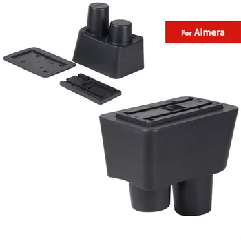 

Auto Armrest Storage Box For Nissan Almera Car Center Console Box Auto Armrest Storage Box with CUP Holders