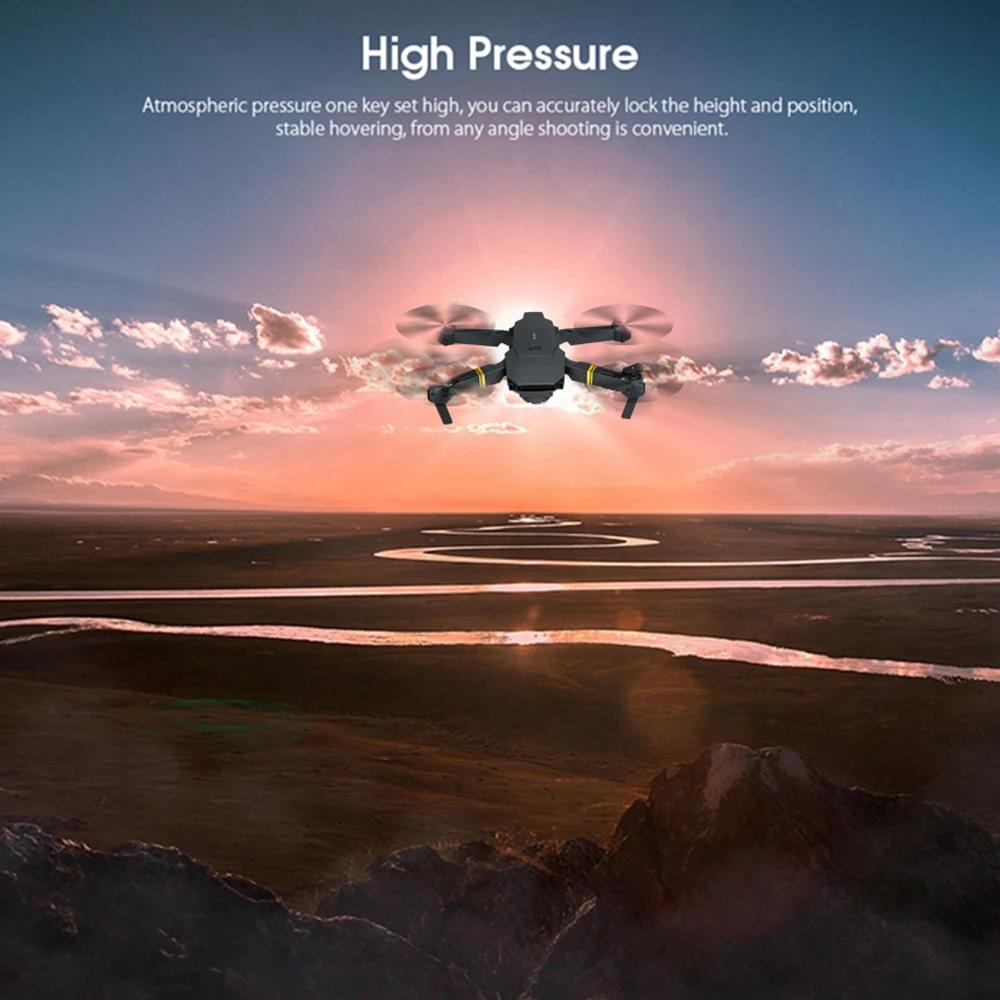 E58 WiFi FPV with Wide Angle 1080P HD Camera High Hold Mode Foldable Arm RC Quadcopter RTF Drone Helicopter Quadcopter