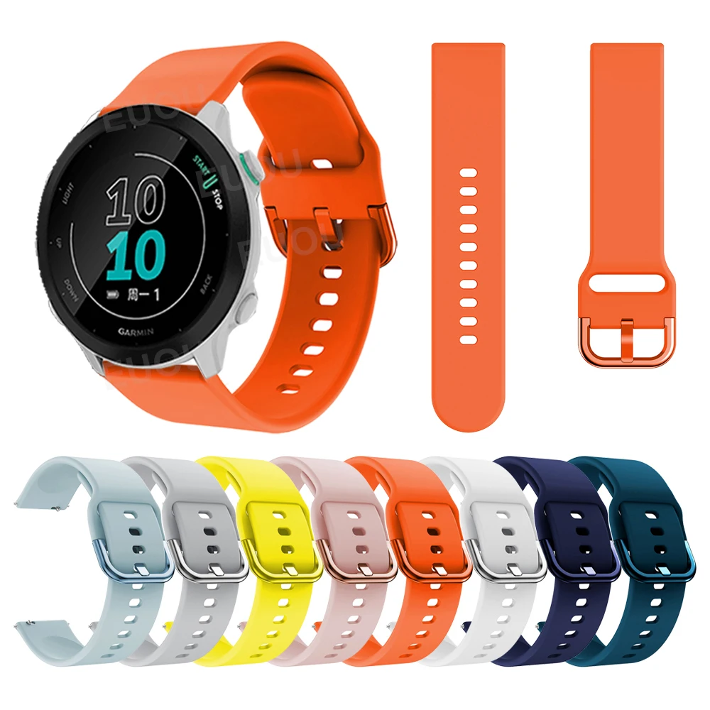 

Forerunner 245 Silicone Strap For Garmin Forerunner 158 245M 645 Band 20mm Wristband Bracelet QuickRelease Watchband Accessories