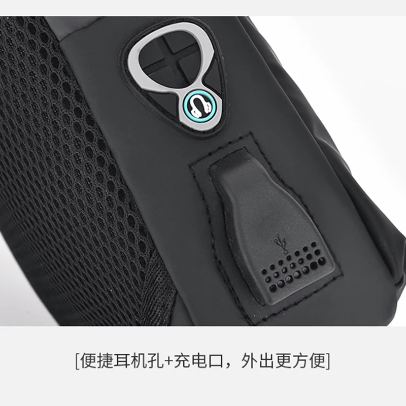 Маленькая мужская сумка через плечо с зарядкой через Usb, мужские сумки-мессенджеры, Мужская водонепроницаемая сумка на груди, новинка, сумка через плечо