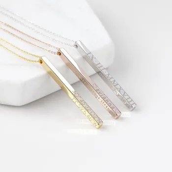 

Personalized Jewelry Bar Necklace Personalized Gift for Her Coordinate Necklace Personalized Necklace Name Necklace Last Minute