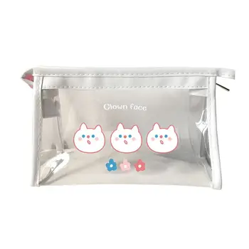 

Cute Transparent Bag Kawaii Pouch Makeup Bag Organizer Cosmetic Organizer Make Up Storage Cosmetic Bag Case for Women